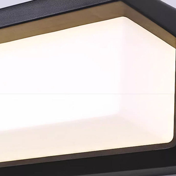 Vanntett rektangulær-oval LED-vegglampe laget av PC-aluminium for utendørs bruk