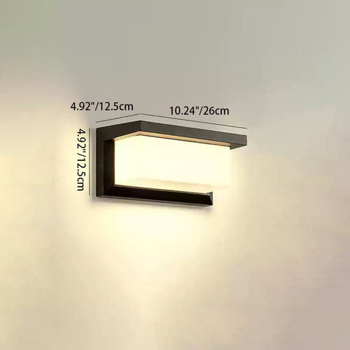 Vanntett rektangulær-oval LED-vegglampe laget av PC-aluminium for utendørs bruk