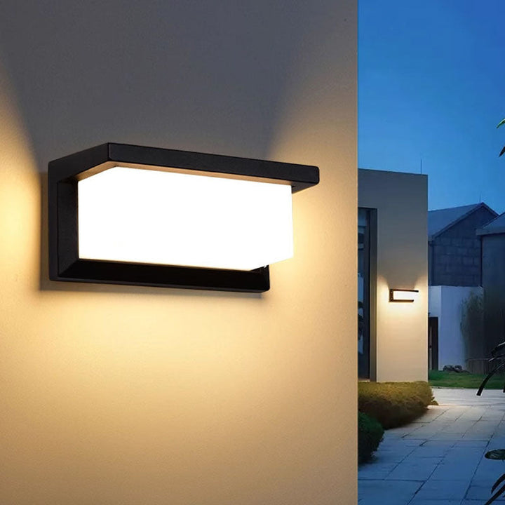 Vanntett rektangulær-oval LED-vegglampe laget av PC-aluminium for utendørs bruk