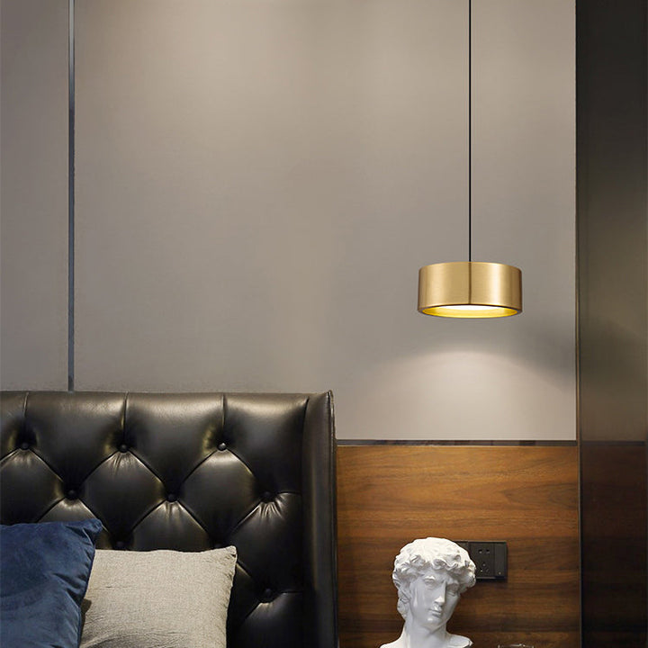 Skanto | Minimalistisk Rund Sylinder Jern LED Pendellampe for Soverom