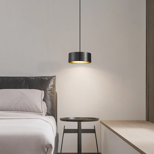 Skanto | Minimalistisk Rund Sylinder Jern LED Pendellampe for Soverom