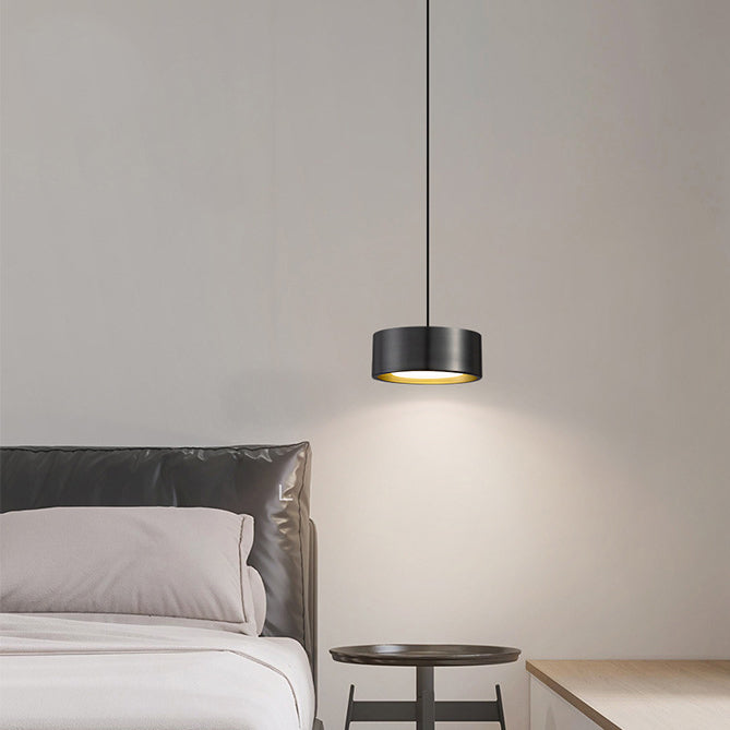 Skanto | Minimalistisk Rund Sylinder Jern LED Pendellampe for Soverom