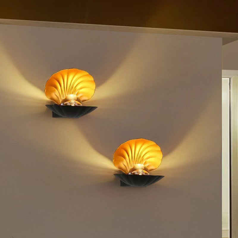 Moderne Kreativ Vanntett Skall Aluminium Akril LED Vegglampe For Utendørs Patio | Skanto