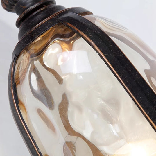 Samtidig Nordisk Krukke Aluminium Glass 1-Lykt Vegglampe For Utendørs Patio | Skanto