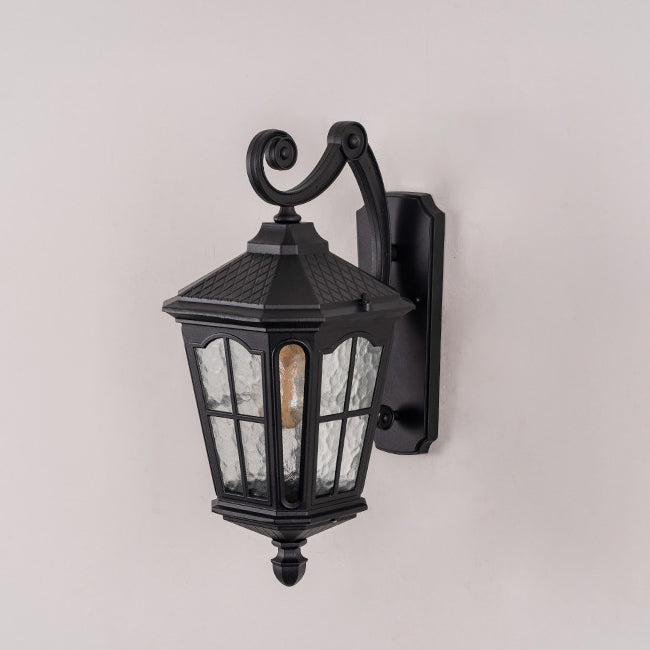 Vanntett vegglampe laget av aluminium og glass med terrasselys