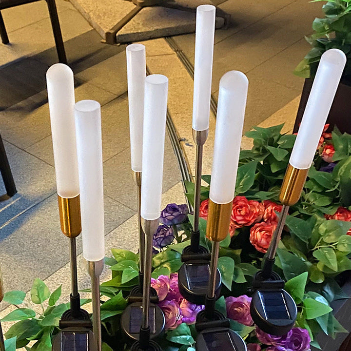 Moderne Art Deco Vanntett Solar Sylinder Akryl Aluminium Rustfritt Stål ABS LED Utendørs Lys Landskapsbelysning For Hage | Skanto