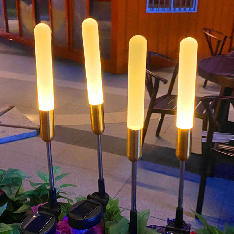 Moderne Art Deco Vanntett Solar Sylinder Akryl Aluminium Rustfritt Stål ABS LED Utendørs Lys Landskapsbelysning For Hage | Skanto