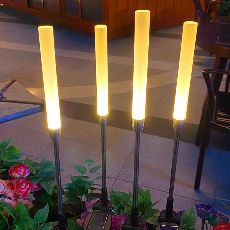 Moderne Art Deco Vanntett Solar Sylinder Akryl Aluminium Rustfritt Stål ABS LED Utendørs Lys Landskapsbelysning For Hage | Skanto