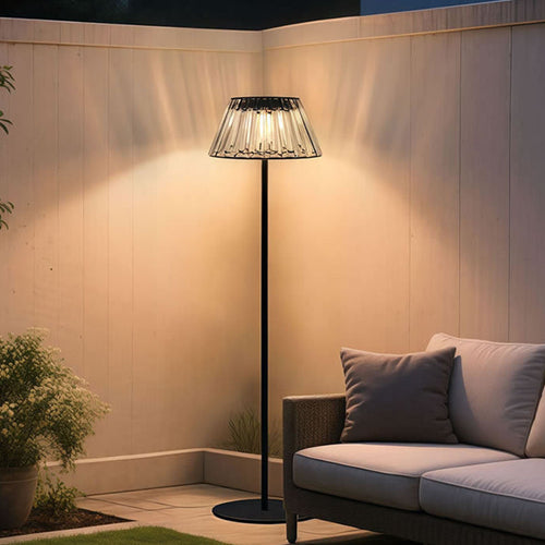 Samtidig Industriell Vanntett Sol USB Jern Glass Utendørs LED Stående Gulvlampe For Hage | Skanto