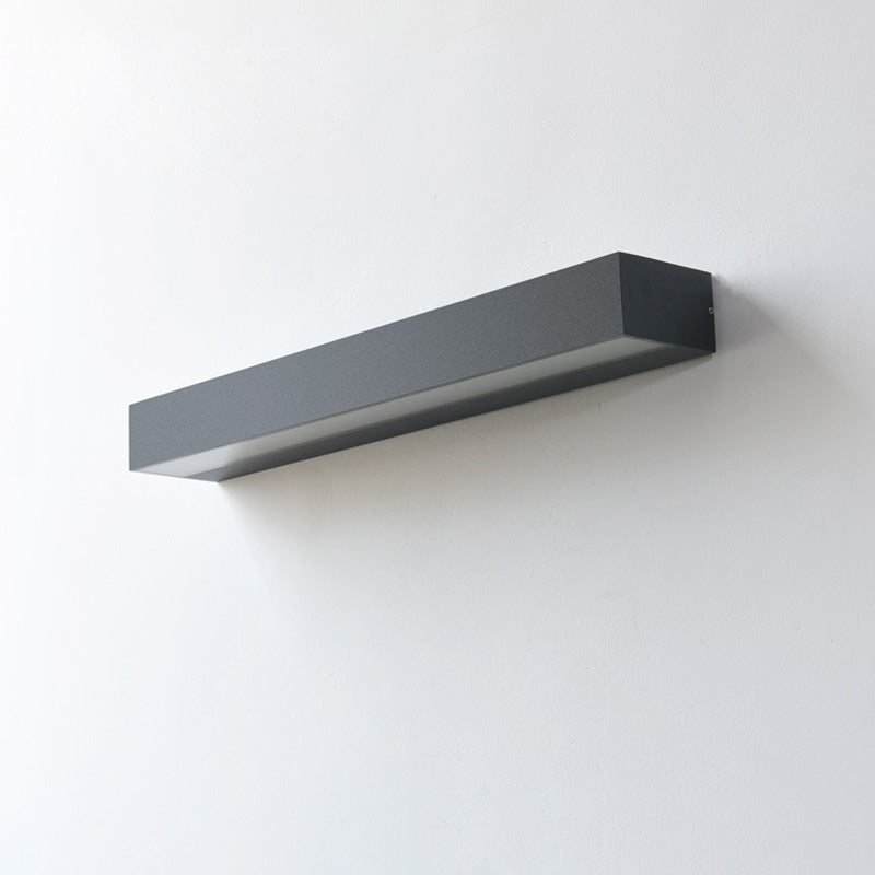 Rektangulær, vanntett LED-vegglampe av aluminium for hagen