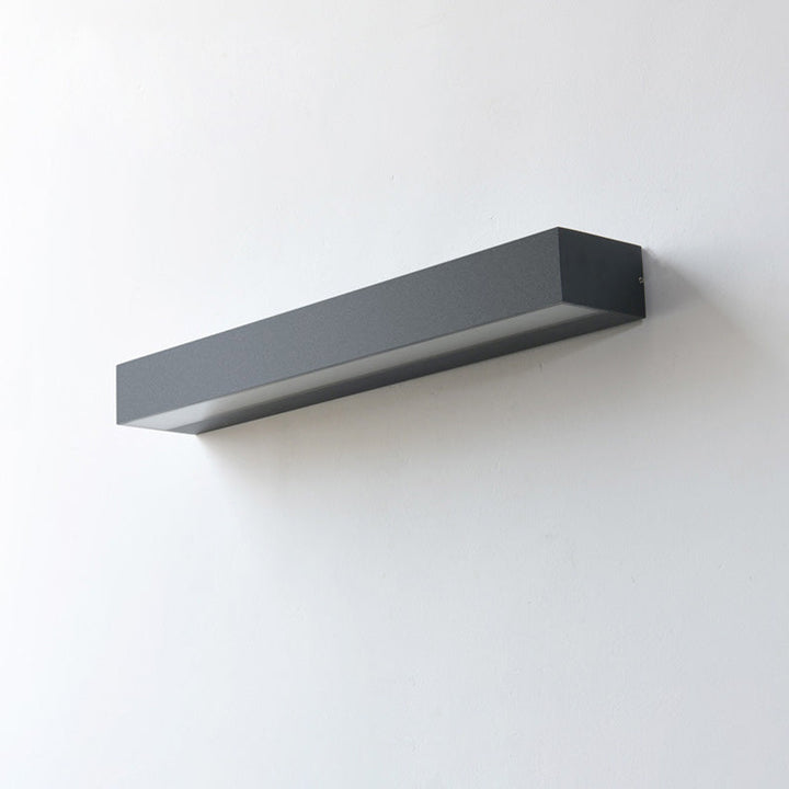 Rektangulær, vanntett LED-vegglampe av aluminium for hagen
