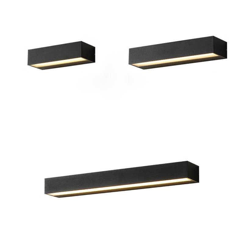 Rektangulær, vanntett LED-vegglampe av aluminium for hagen