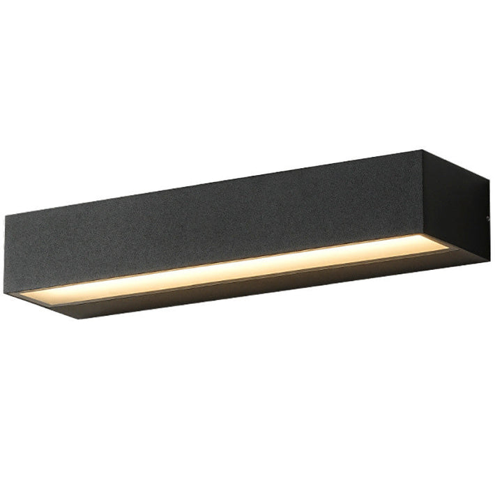 Moderne Minimalistisk Rektangulær Bar Vanntett Aluminium LED Vegglampe For Hage | Skanto