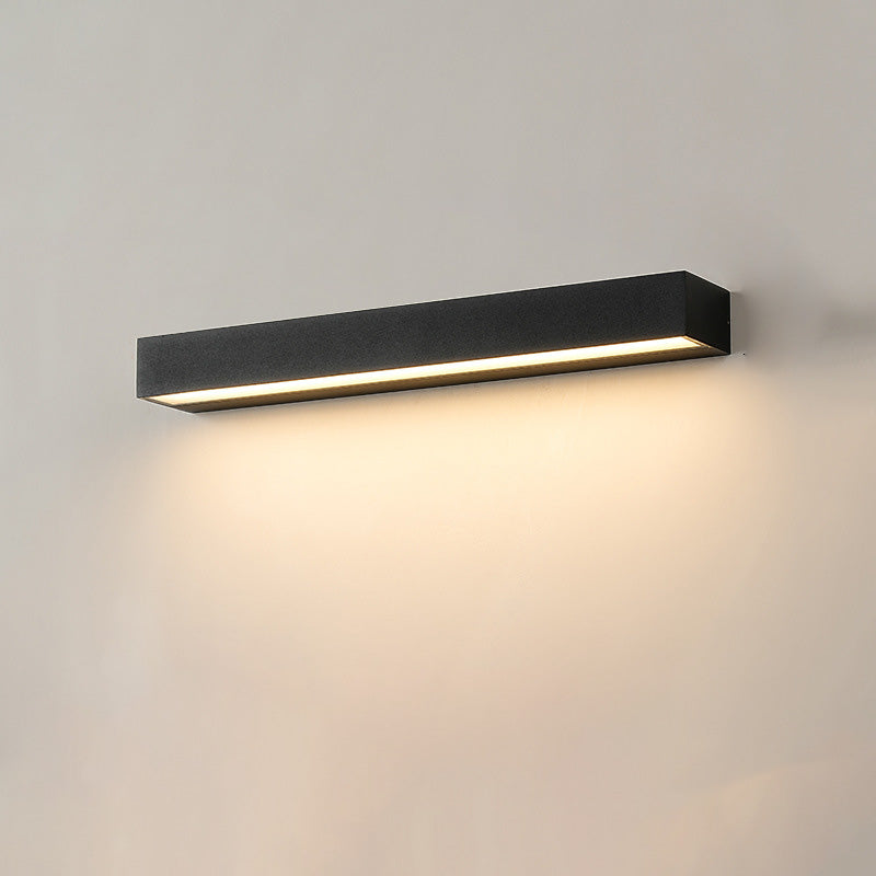 Rektangulær, vanntett LED-vegglampe av aluminium for hagen