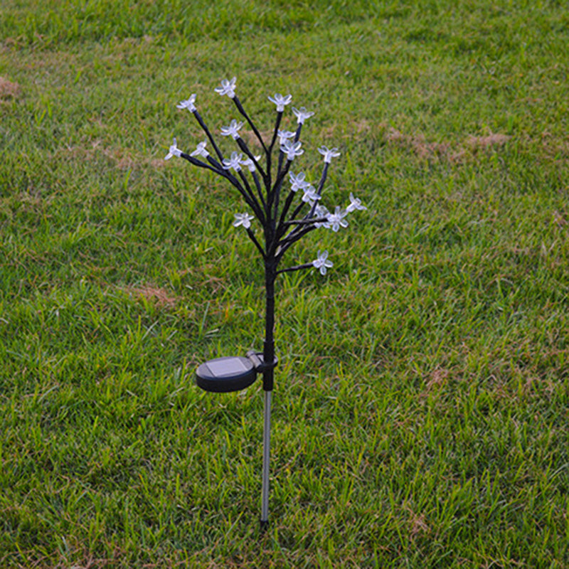 Moderne Art Deco Kirsebærblomst Lotus Plast LED Utendørs Bakke Plug Light For Hage | Skanto