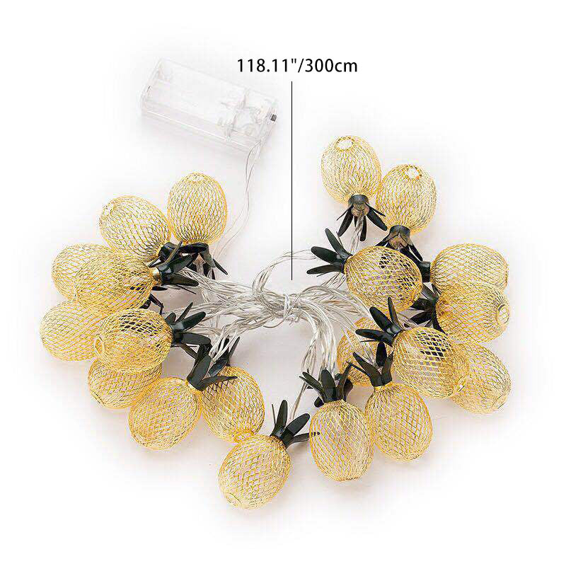 Skanto | Moderne Art Deco Liten Ananas PVC LED Lyskjede For Stue