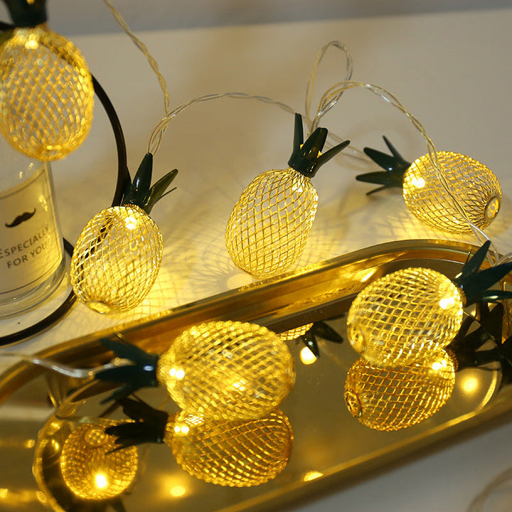 Skanto | Moderne Art Deco Liten Ananas PVC LED Lyskjede For Stue