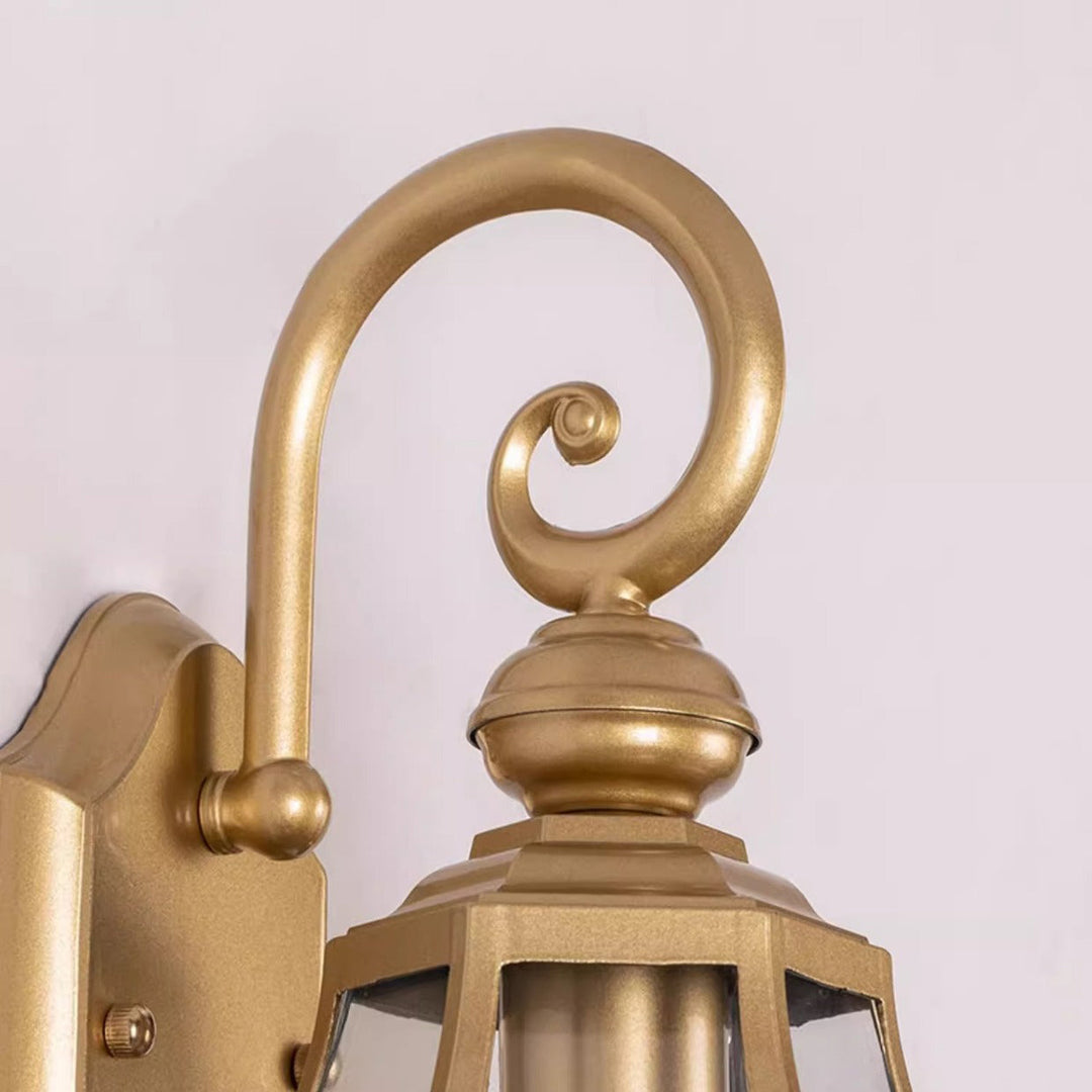 Moderne Nordisk Rund Court Vanntett Glass Hardware 1-Lys Vegglampe For Utendørs Patio | Skanto