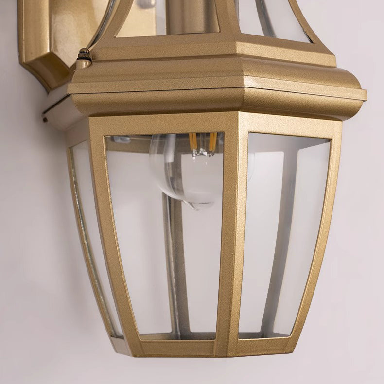 Moderne Nordisk Rund Court Vanntett Glass Hardware 1-Lys Vegglampe For Utendørs Patio | Skanto