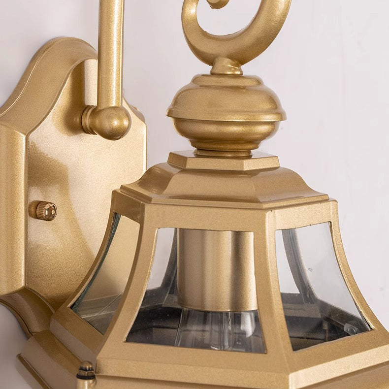 Moderne Nordisk Rund Court Vanntett Glass Hardware 1-Lys Vegglampe For Utendørs Patio | Skanto