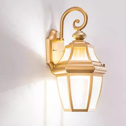 Moderne Nordisk Rund Court Vanntett Glass Hardware 1-Lys Vegglampe For Utendørs Patio | Skanto