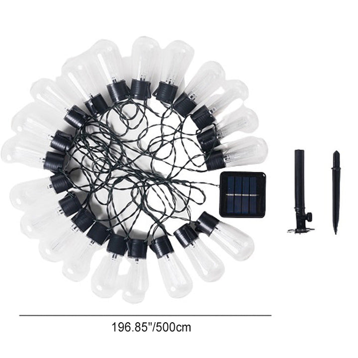 Moderne Minimalistisk Rund Lang Linie Glass Jern LED Lyskjede For Hage | Skanto
