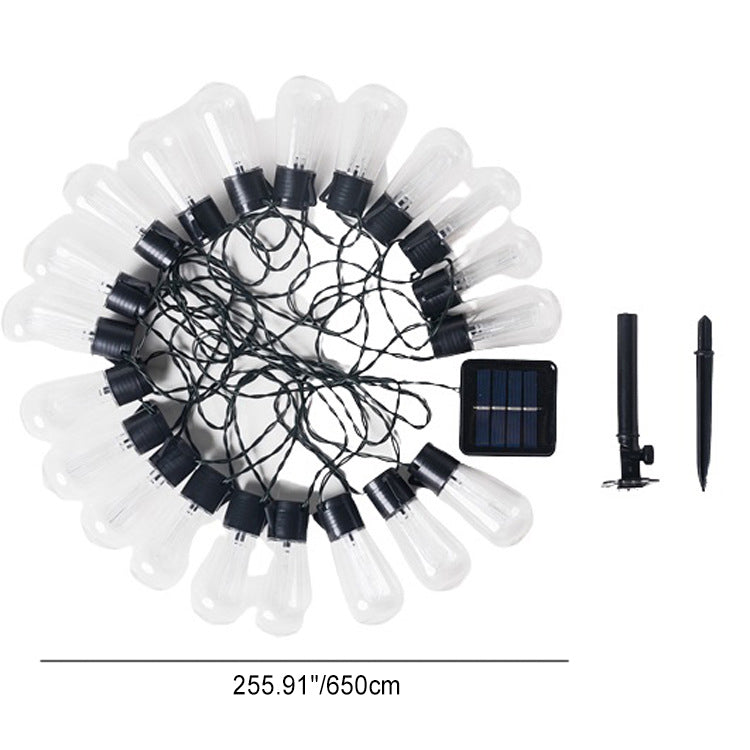 Moderne Minimalistisk Rund Lang Linie Glass Jern LED Lyskjede For Hage | Skanto