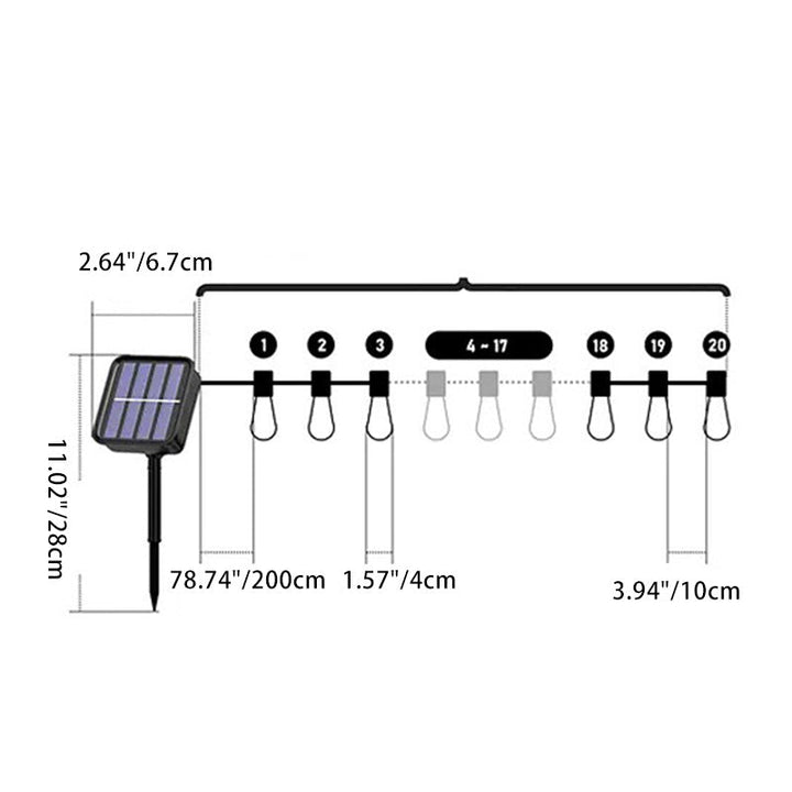 Moderne Minimalistisk Rund Lang Linie Glass Jern LED Lyskjede For Hage | Skanto