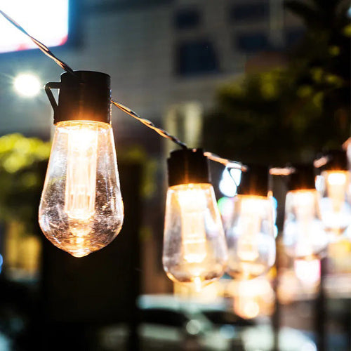 Moderne Minimalistisk Rund Lang Linie Glass Jern LED Lyskjede For Hage | Skanto