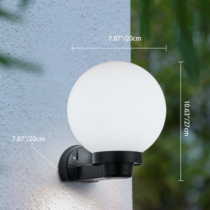 Moderne Enkelhet Blomst Kegle Firkantet Sylinder Ball Akryl ABS Jern 1-Lys Vegglampe For Utendørs Patio | Skanto