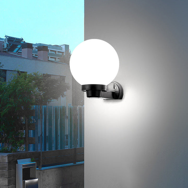 Moderne Enkelhet Blomst Kegle Firkantet Sylinder Ball Akryl ABS Jern 1-Lys Vegglampe For Utendørs Patio | Skanto