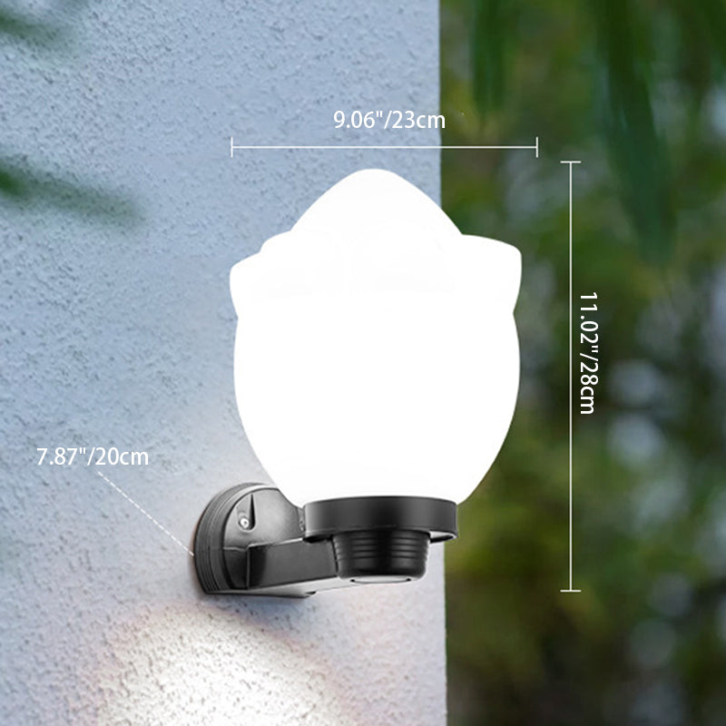 Moderne Enkelhet Blomst Kegle Firkantet Sylinder Ball Akryl ABS Jern 1-Lys Vegglampe For Utendørs Patio | Skanto