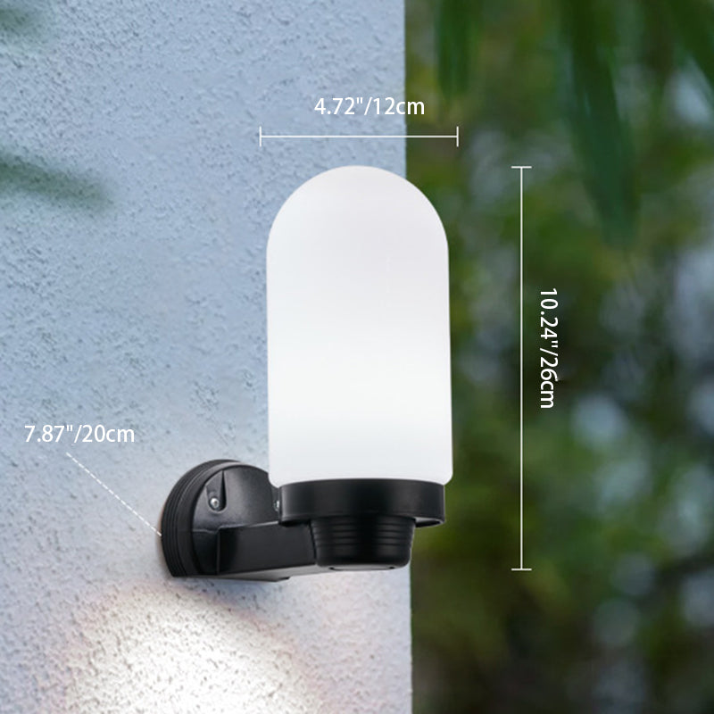 Moderne Enkelhet Blomst Kegle Firkantet Sylinder Ball Akryl ABS Jern 1-Lys Vegglampe For Utendørs Patio | Skanto