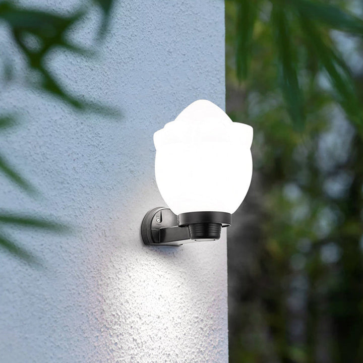 Moderne Enkelhet Blomst Kegle Firkantet Sylinder Ball Akryl ABS Jern 1-Lys Vegglampe For Utendørs Patio | Skanto