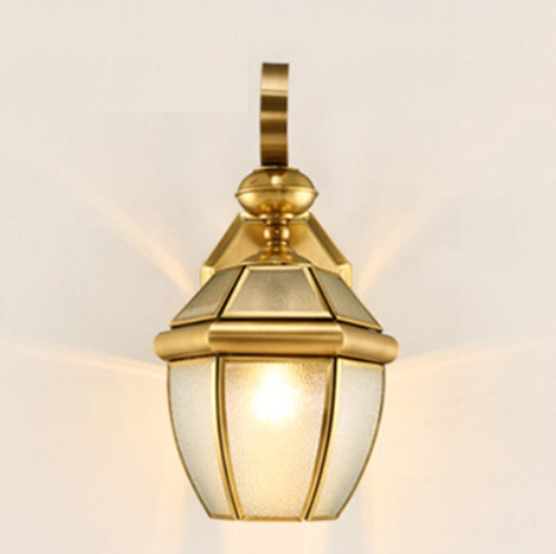 Moderne Skandinavisk Sekskantet Rund Firkantet Glass Messing 1/3 Lys Vegglampe For Hage | Skanto