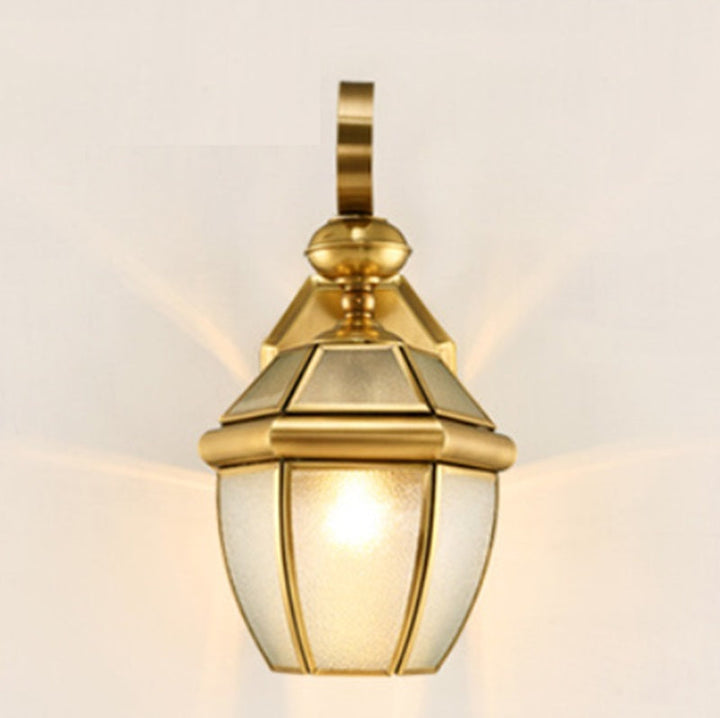 Moderne Skandinavisk Sekskantet Rund Firkantet Glass Messing 1/3 Lys Vegglampe For Hage | Skanto