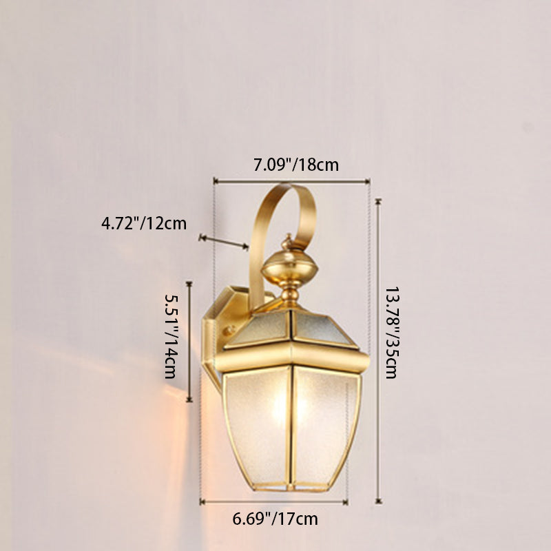Moderne Skandinavisk Sekskantet Rund Firkantet Glass Messing 1/3 Lys Vegglampe For Hage | Skanto