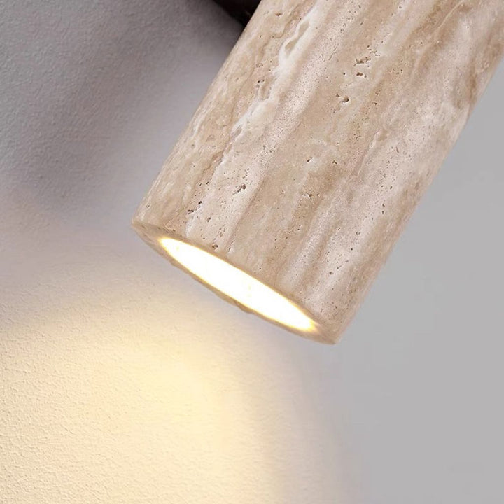 Skanto | Nordivea Travertin Vegglampe | Skandinavisk Design | 2-Lys | Tre & Travertin