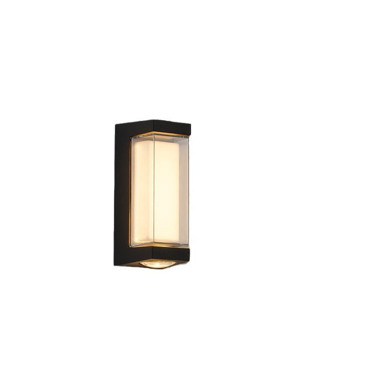 Moderne Enkelhet Rektangulær Rund Diamond PC Aluminium LED Vegglampe For Hage | Skanto