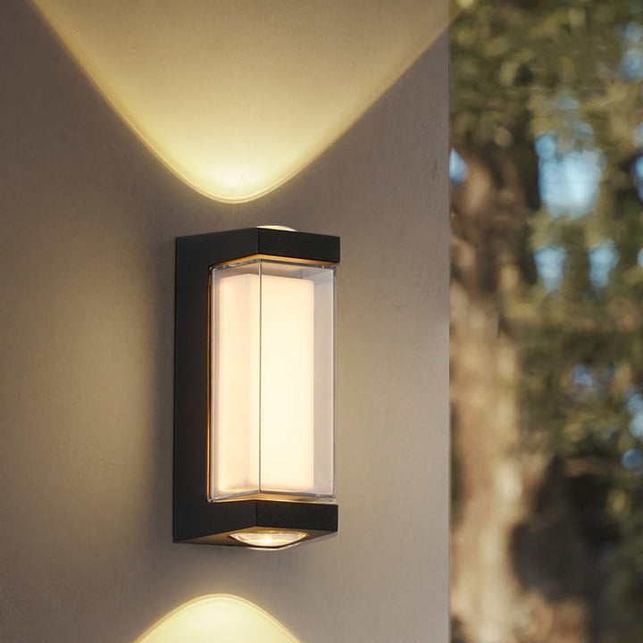 Moderne Enkelhet Rektangulær Rund Diamond PC Aluminium LED Vegglampe For Hage | Skanto