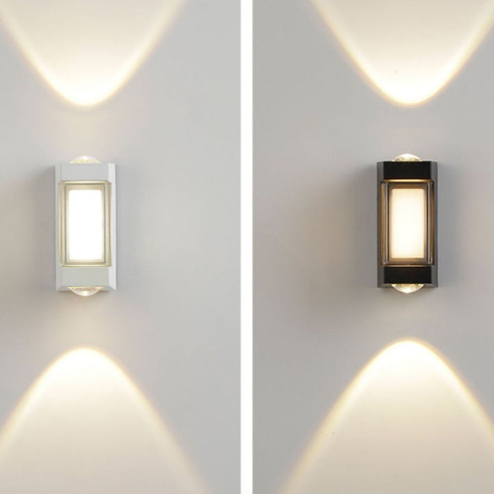 Moderne Enkelhet Rektangulær Rund Diamond PC Aluminium LED Vegglampe For Hage | Skanto