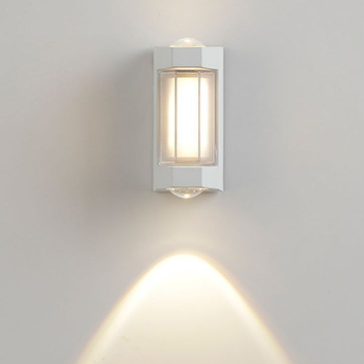 Moderne Enkelhet Rektangulær Rund Diamond PC Aluminium LED Vegglampe For Hage | Skanto