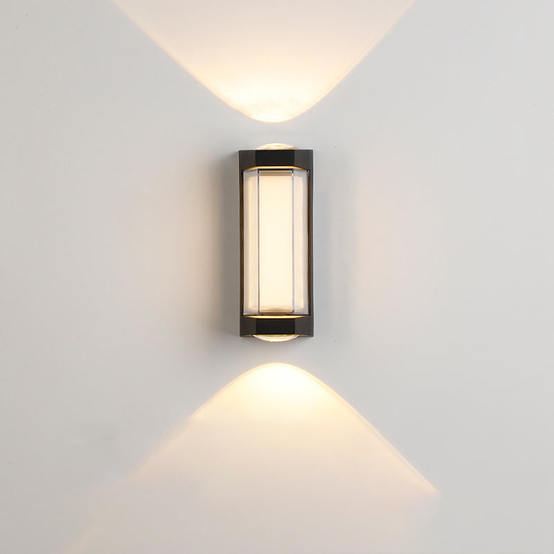 Moderne Enkelhet Rektangulær Rund Diamond PC Aluminium LED Vegglampe For Hage | Skanto