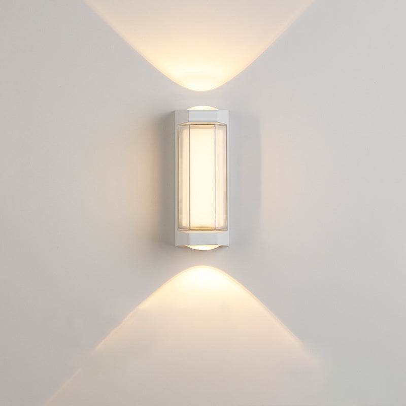 Moderne Enkelhet Rektangulær Rund Diamond PC Aluminium LED Vegglampe For Hage | Skanto