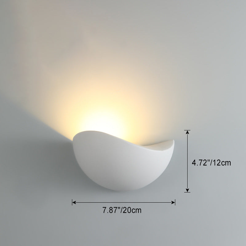 Moderne Minimalistisk Trekant Fuglerede Halv Sirkel Vanntett Aluminium LED Vegglampe For Utendørs Patio | Skanto