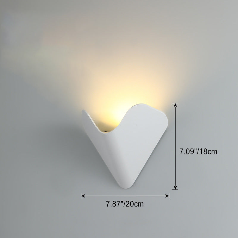 Moderne Minimalistisk Trekant Fuglerede Halv Sirkel Vanntett Aluminium LED Vegglampe For Utendørs Patio | Skanto