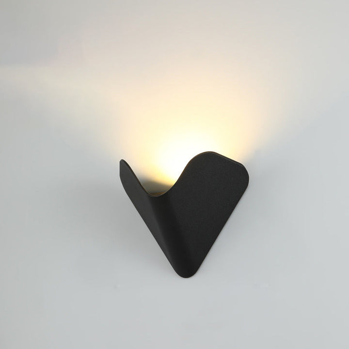 Trekantet, halvsirkelformet LED-vegglampe i fugleredeform av vanntett aluminium til terrassen