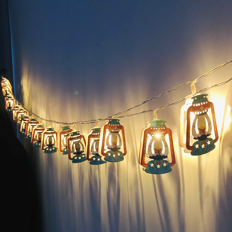 Skanto | Moderne Boho Jern Lantern Tåreformet Stjerne LED Lyskæde Udendørs Belysning Til Have
