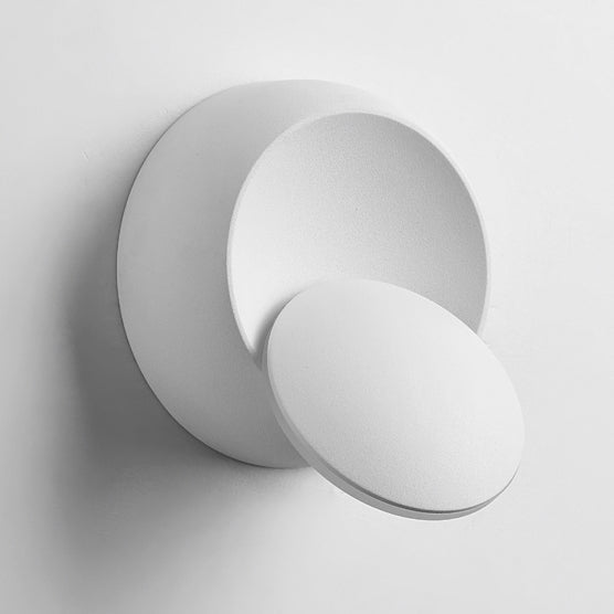 Skanto | Moderne nordisk jern rund eklips roterbar LED vegglampe for nattbord