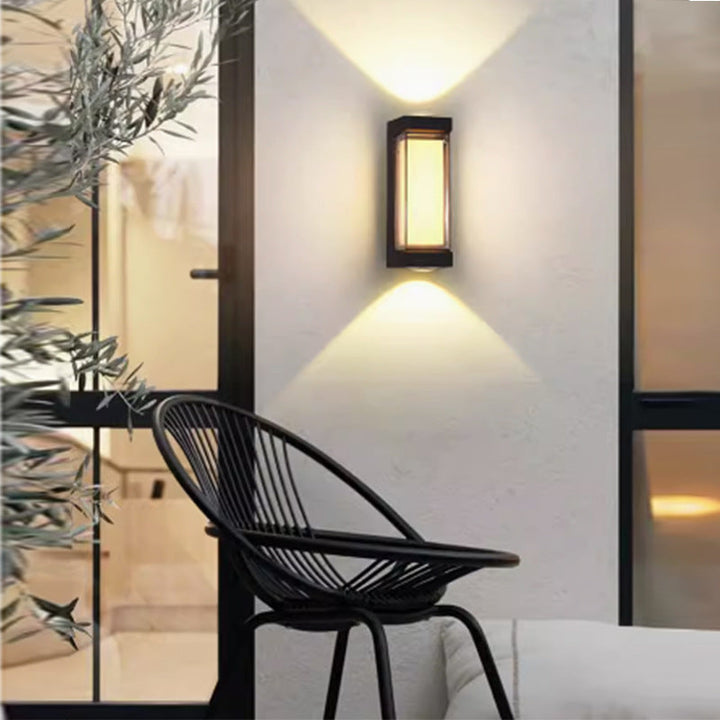 Moderne Enkelhet Vanntett Aluminium PC Sylinder Kuboid LED Vegglampe For Utendørs Patio | Skanto